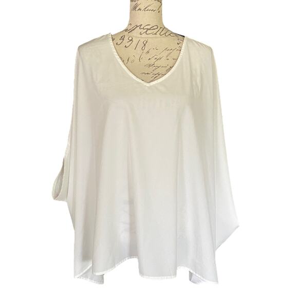 Cupshe White Cape Swimsuit Cover Up Top Size X-Small - Picture 1 of 3
